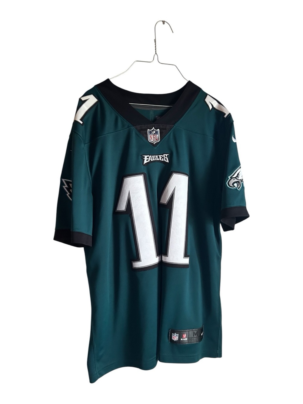 NFL Eagles #11 Teal and Black Men's Size M Football Jersey